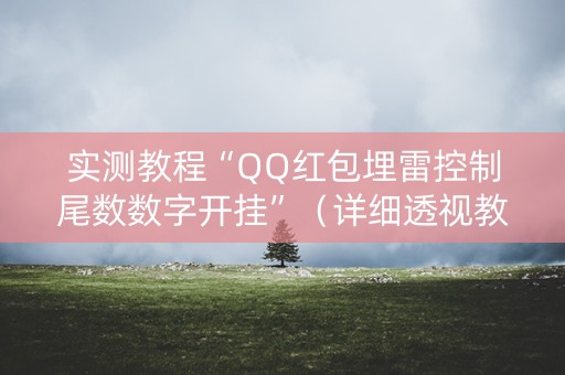 实测教程“QQ红包埋雷控制尾数数字开挂”（详细透视教程）-哔哩哔哩