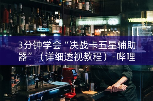 3分钟学会“决战卡五星辅助器”（详细透视教程）-哔哩哔哩