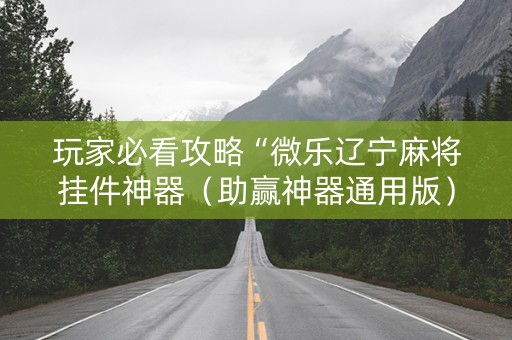 玩家必看攻略“微乐辽宁麻将挂件神器（助赢神器通用版）