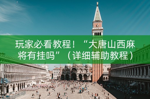 玩家必看教程！“大唐山西麻将有挂吗”（详细辅助教程）-哔哩哔哩