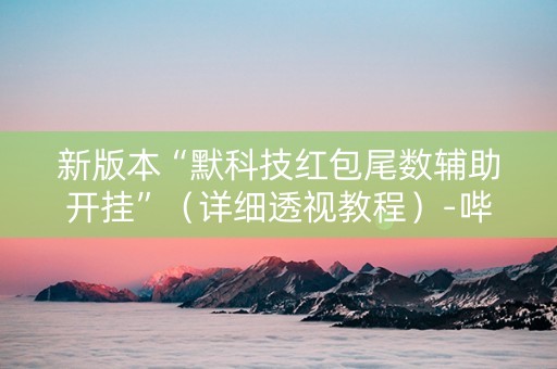 新版本“默科技红包尾数辅助开挂”（详细透视教程）-哔哩哔哩