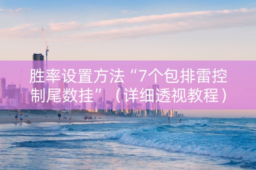 胜率设置方法“7个包排雷控制尾数挂”（详细透视教程）-哔哩哔哩