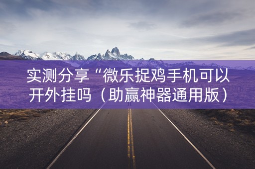 实测分享“微乐捉鸡手机可以开外挂吗（助赢神器通用版）