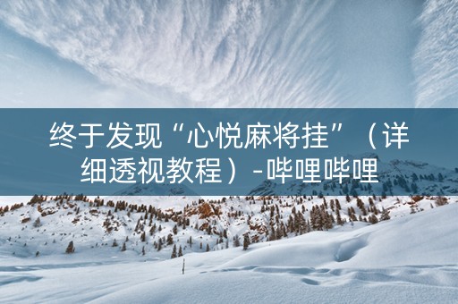 终于发现“心悦麻将挂”（详细透视教程）-哔哩哔哩