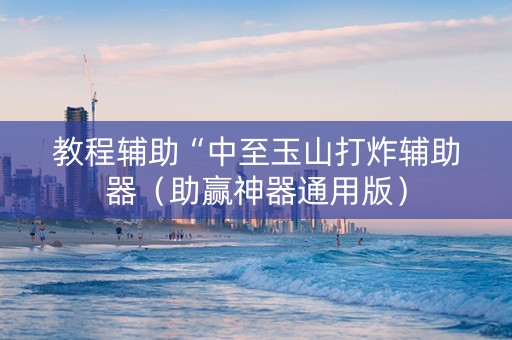 教程辅助“中至玉山打炸辅助器（助赢神器通用版）