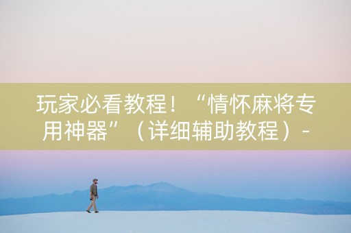 玩家必看教程！“情怀麻将专用神器”（详细辅助教程）-哔哩哔哩