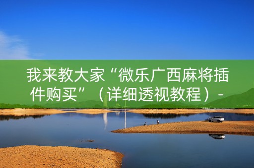 我来教大家“微乐广西麻将插件购买”（详细透视教程）-哔哩哔哩