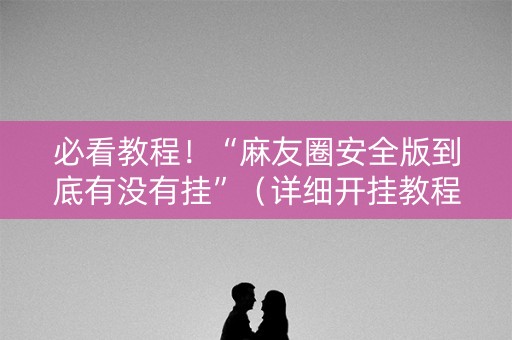 必看教程！“麻友圈安全版到底有没有挂”（详细开挂教程）-哔哩哔哩
