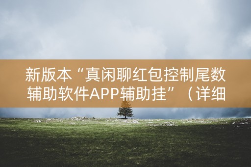 新版本“真闲聊红包控制尾数辅助软件APP辅助挂”（详细透视教程）-哔哩哔哩