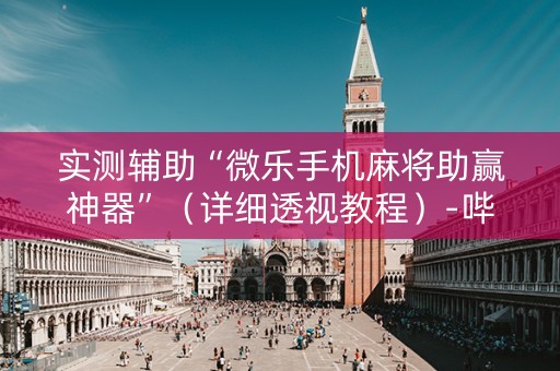 实测辅助“微乐手机麻将助赢神器”（详细透视教程）-哔哩哔哩