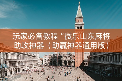 玩家必备教程“微乐山东麻将助攻神器（助赢神器通用版）