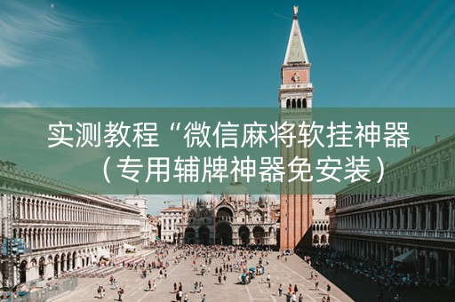实测教程“微信麻将软挂神器（专用辅牌神器免安装）
