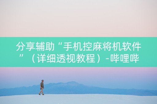 分享辅助“手机控麻将机软件”（详细透视教程）-哔哩哔哩