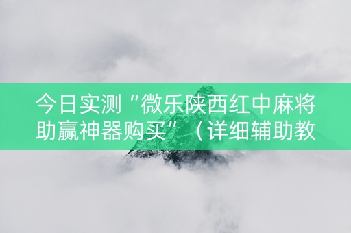 今日实测“微乐陕西红中麻将助赢神器购买”（详细辅助教程）-哔哩哔哩