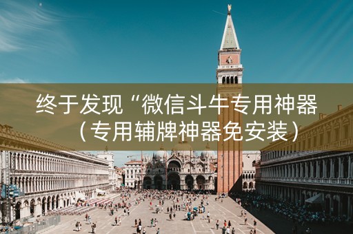 终于发现“微信斗牛专用神器（专用辅牌神器免安装）