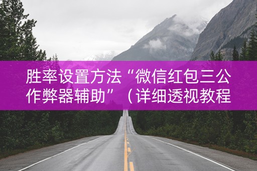 胜率设置方法“微信红包三公作弊器辅助”（详细透视教程）-哔哩哔哩