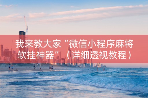 我来教大家“微信小程序麻将软挂神器”（详细透视教程）-哔哩哔哩