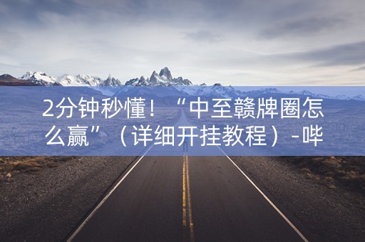 2分钟秒懂！“中至赣牌圈怎么赢”（详细开挂教程）-哔哩哔哩
