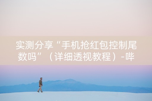 实测分享“手机抢红包控制尾数吗”（详细透视教程）-哔哩哔哩