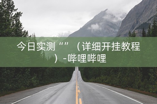 今日实测“”（详细开挂教程）-哔哩哔哩
