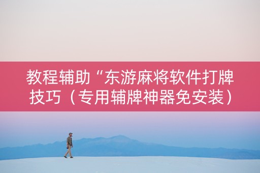 教程辅助“东游麻将软件打牌技巧（专用辅牌神器免安装）