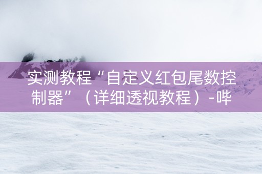 实测教程“自定义红包尾数控制器”（详细透视教程）-哔哩哔哩