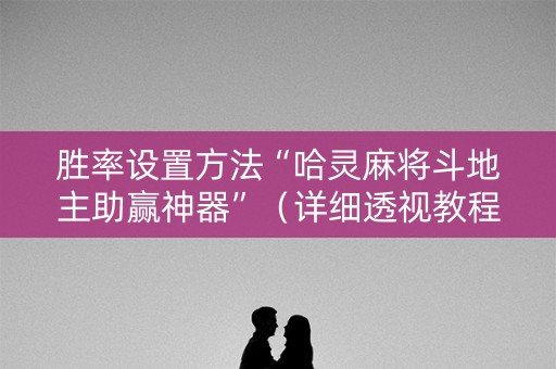 胜率设置方法“哈灵麻将斗地主助赢神器”（详细透视教程）-哔哩哔哩