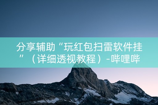 分享辅助“玩红包扫雷软件挂”（详细透视教程）-哔哩哔哩