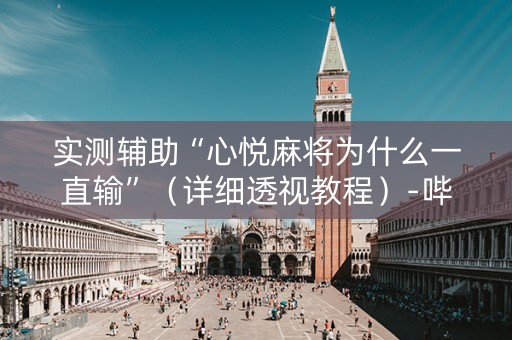 实测辅助“心悦麻将为什么一直输”（详细透视教程）-哔哩哔哩