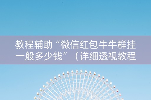 教程辅助“微信红包牛牛群挂一般多少钱”（详细透视教程）-哔哩哔哩