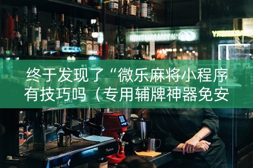 终于发现了“微乐麻将小程序有技巧吗（专用辅牌神器免安装）
