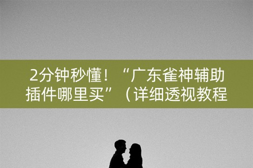 2分钟秒懂！“广东雀神辅助插件哪里买”（详细透视教程）-哔哩哔哩