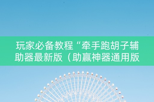 玩家必备教程“牵手跑胡子辅助器最新版（助赢神器通用版）