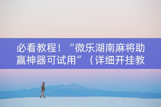 必看教程！“微乐湖南麻将助赢神器可试用”（详细开挂教程）-哔哩哔哩