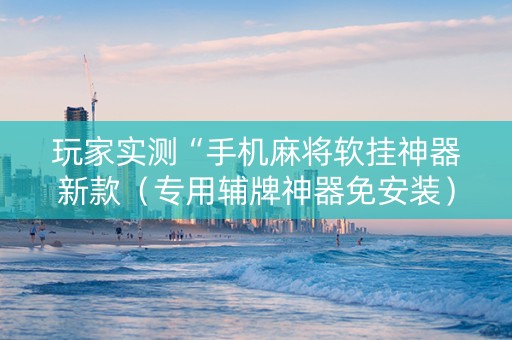 玩家实测“手机麻将软挂神器新款（专用辅牌神器免安装）