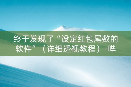 终于发现了“设定红包尾数的软件”（详细透视教程）-哔哩哔哩