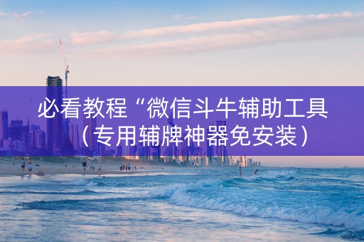 必看教程“微信斗牛辅助工具（专用辅牌神器免安装）