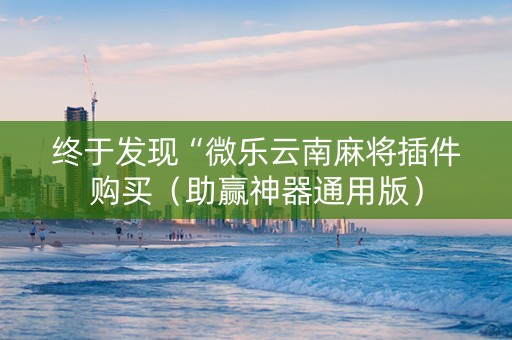 终于发现“微乐云南麻将插件购买（助赢神器通用版）