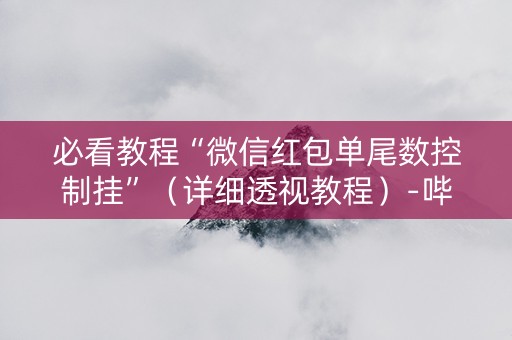 必看教程“微信红包单尾数控制挂”（详细透视教程）-哔哩哔哩