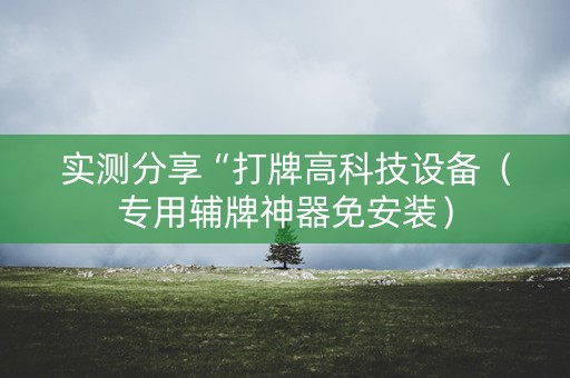 实测分享“打牌高科技设备（专用辅牌神器免安装）