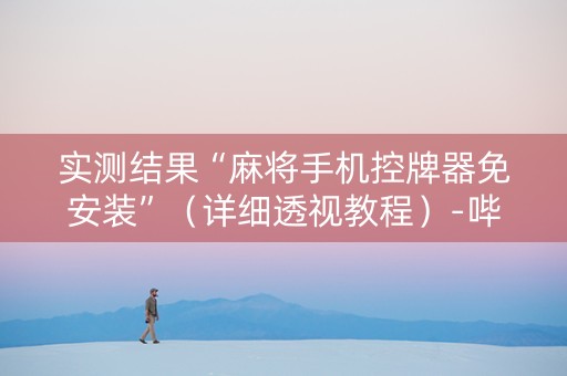 实测结果“麻将手机控牌器免安装”（详细透视教程）-哔哩哔哩