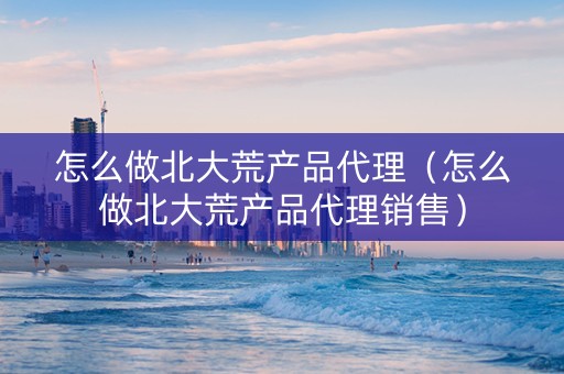 怎么做北大荒产品代理（怎么做北大荒产品代理销售）