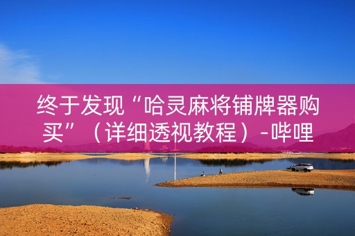 终于发现“哈灵麻将铺牌器购买”（详细透视教程）-哔哩哔哩