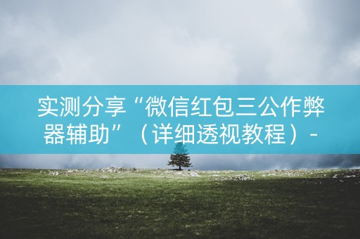 实测分享“微信红包三公作弊器辅助”（详细透视教程）-哔哩哔哩