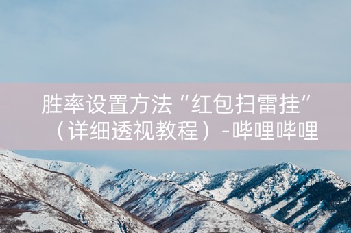 胜率设置方法“红包扫雷挂”（详细透视教程）-哔哩哔哩