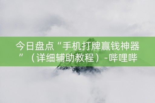 今日盘点“手机打牌赢钱神器”（详细辅助教程）-哔哩哔哩