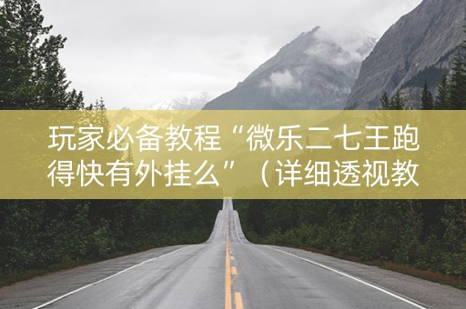 玩家必备教程“微乐二七王跑得快有外挂么”（详细透视教程）-哔哩哔哩