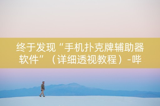终于发现“手机扑克牌辅助器软件”（详细透视教程）-哔哩哔哩