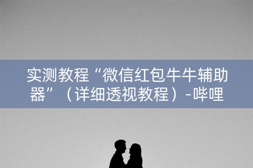 实测教程“微信红包牛牛辅助器”（详细透视教程）-哔哩哔哩
