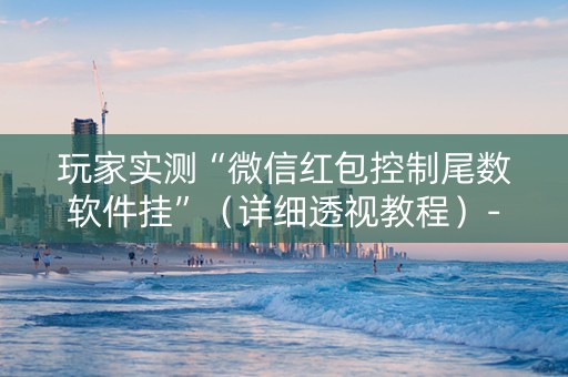 玩家实测“微信红包控制尾数软件挂”（详细透视教程）-哔哩哔哩